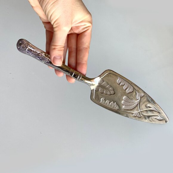 Vintage Mayell Queen Anne Silver Plated Kings Pattern Pastry Server - Picture 7 of 7